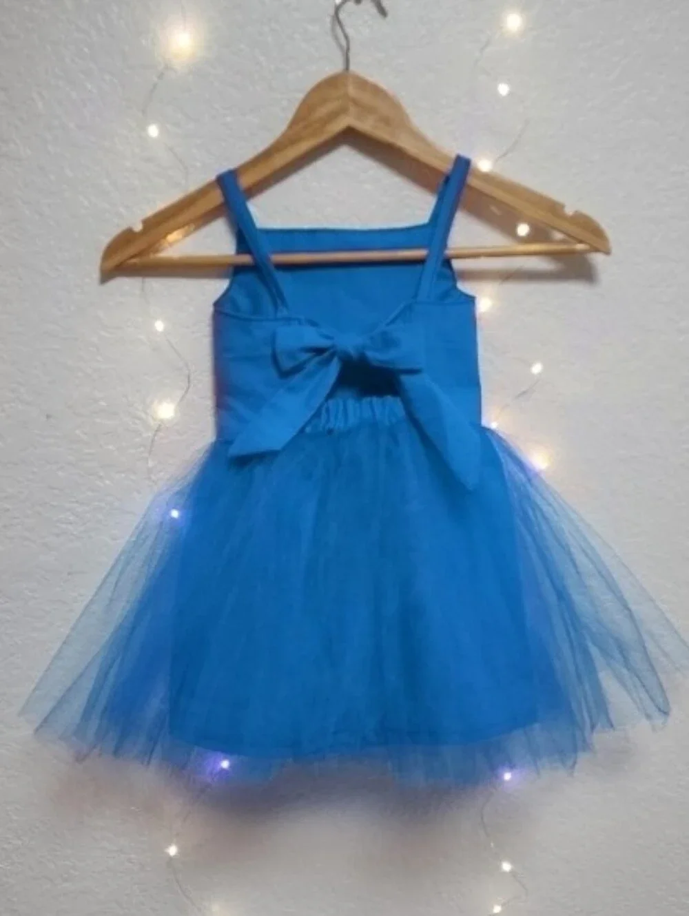 Blue Cookie Monster-Style Tulle Dress for Kids
